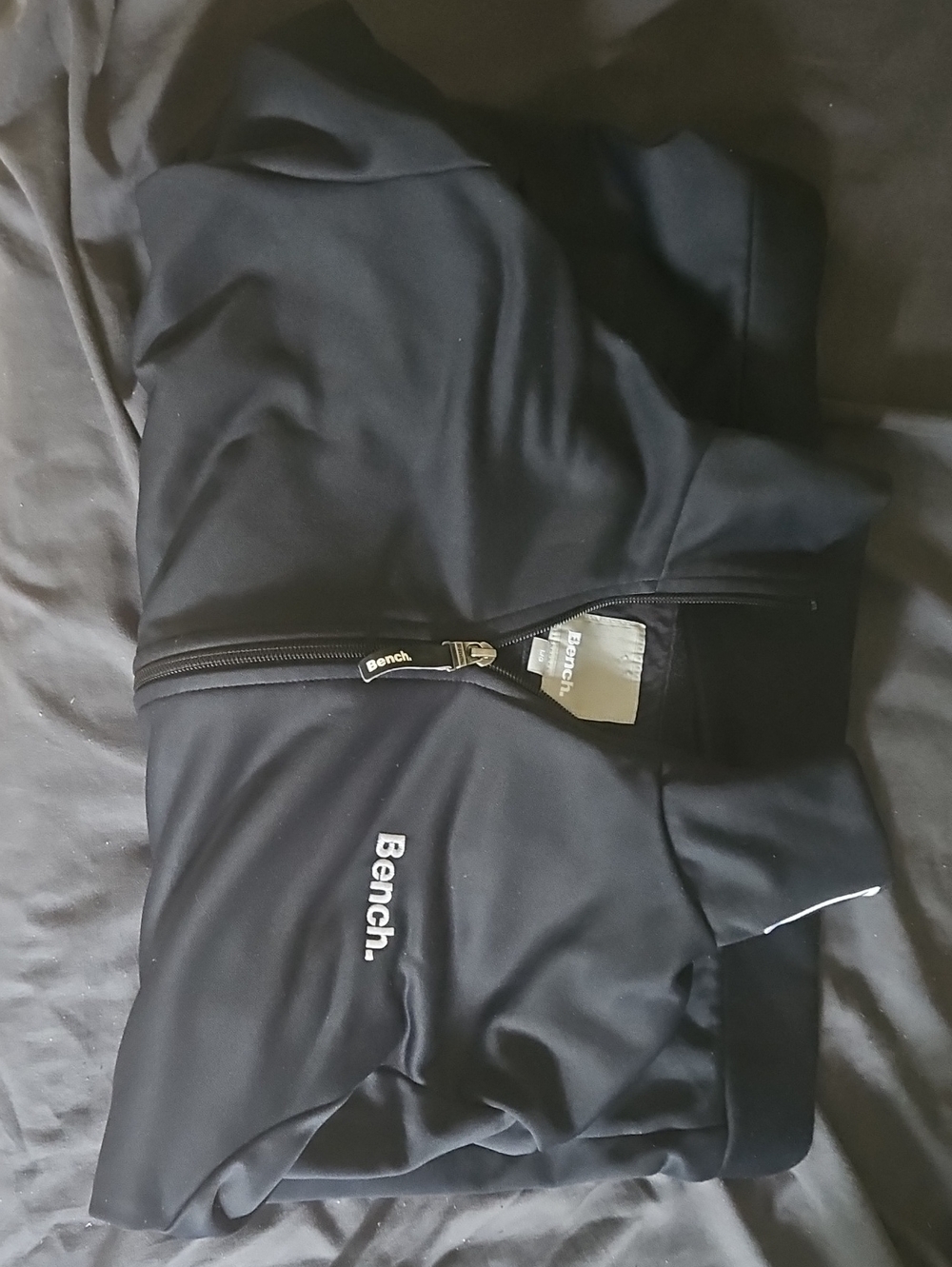 Bench Black Lightweight Zip Jacket with Subtle Logo